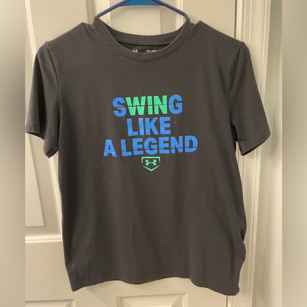 Under Armour, baseball shirt swing like a legend youth xl